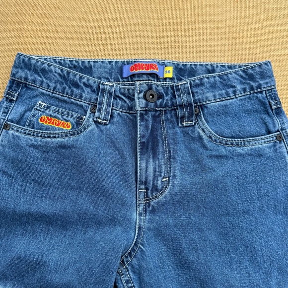 Empyre Denim Baggie Jeans Blue Pockets Adjustable Waist Skate Size 26 - Picture 4 of 10